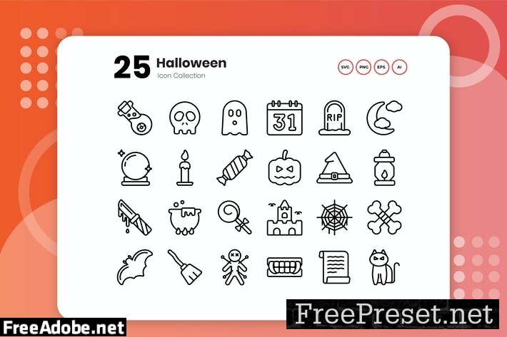 25 Halloween Outline Icon AY2HRKA