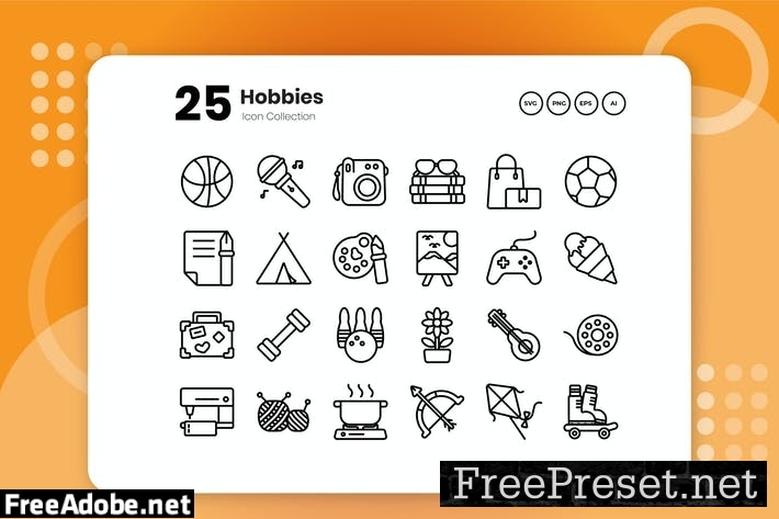 25 Hobbies Outline Icon GQCDMH3