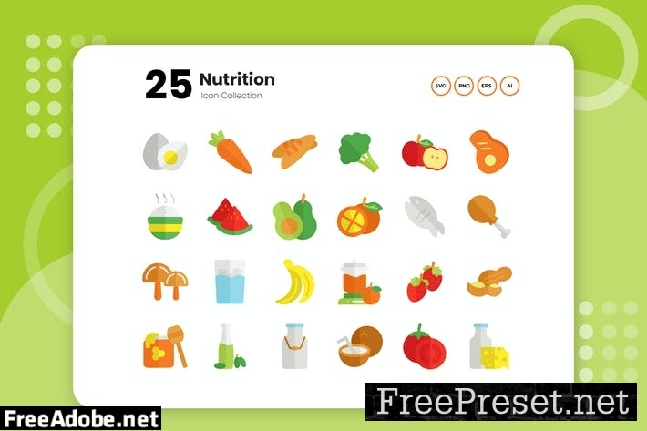 25 Nutrition Flat Icon JMJZNVV