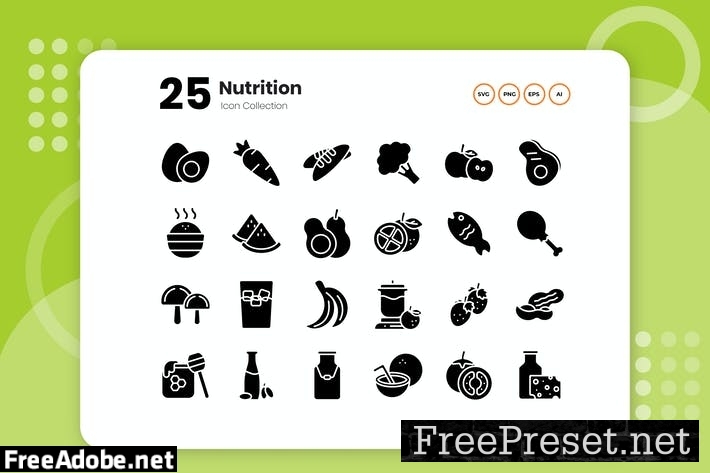 25 Nutrition Glyph Icon 7S58KDW