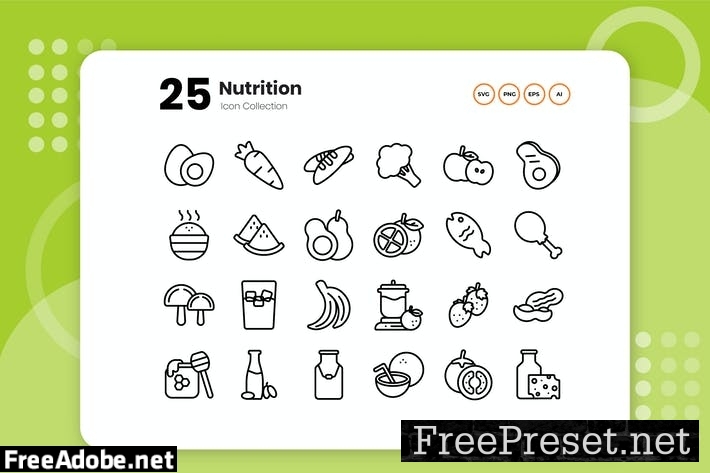 25 Nutrition Outline Icon VX8HNQW