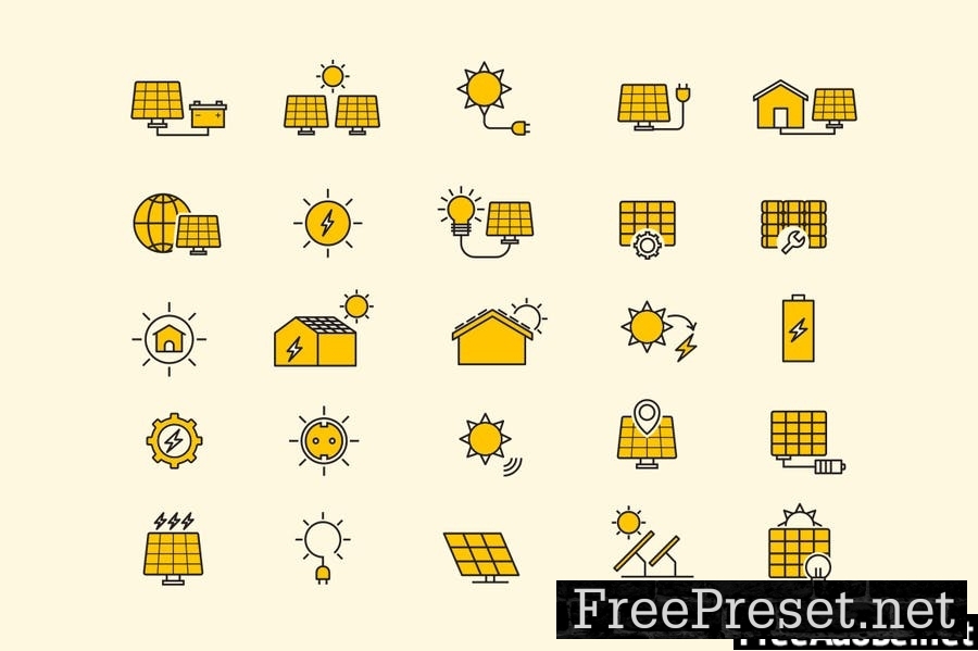 25 Solar Power Icons