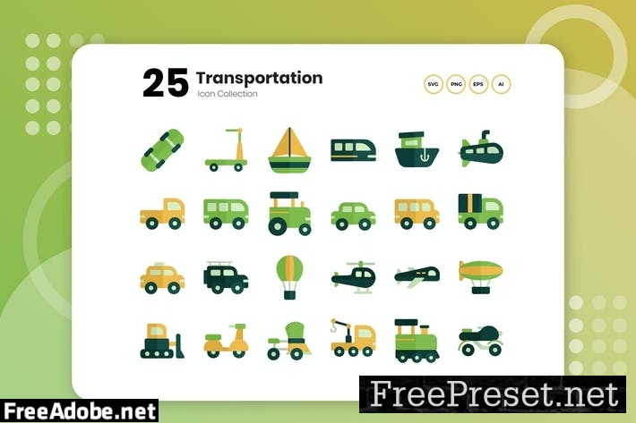 25 Transportation Flat Icon 6QESVHQ