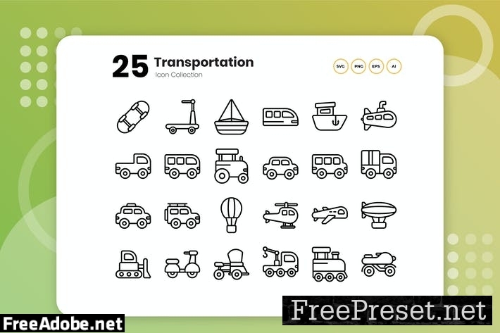 25 Transportation Outline Icon KMQJJQ4