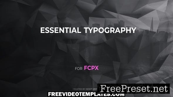 Essential Typography for FCPX Video Template 26506735