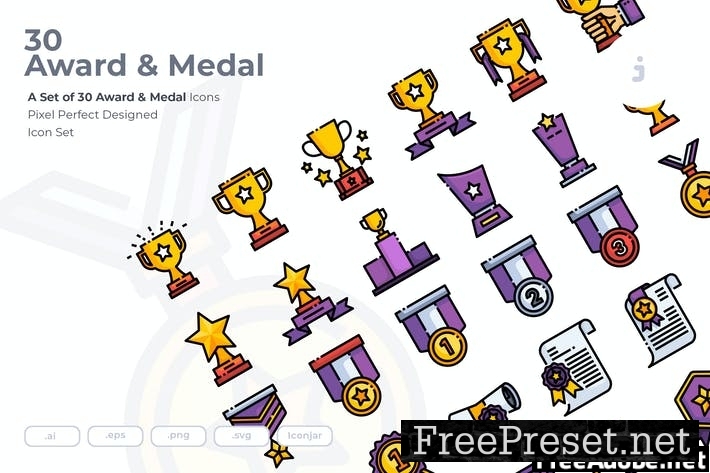 30 Award & Medal Icons RJJ9WUL