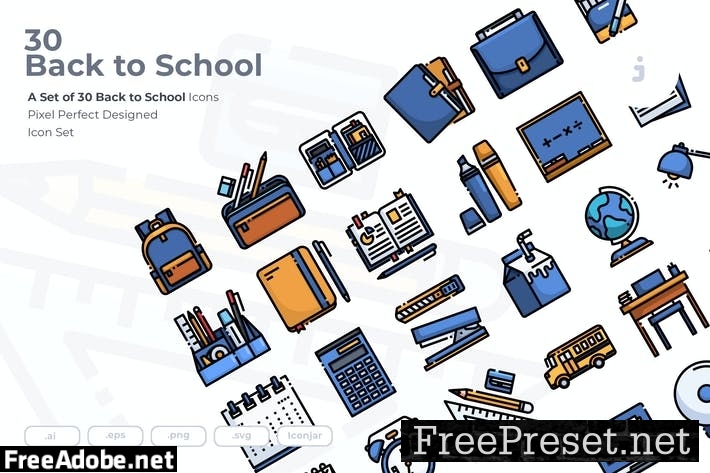 30 Back to School Icons S2V5HDS