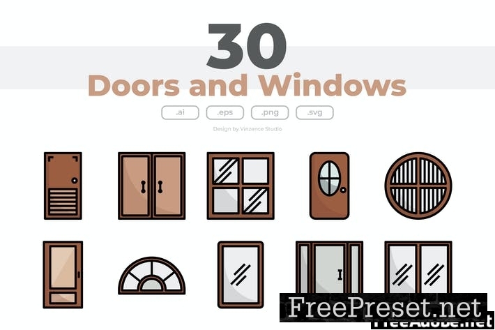 30 Doors and Windows Icons 6CHN4EU