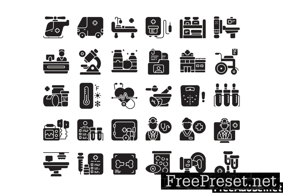 30 Fill Iconset Medical with 3 styles FWSZ4M2