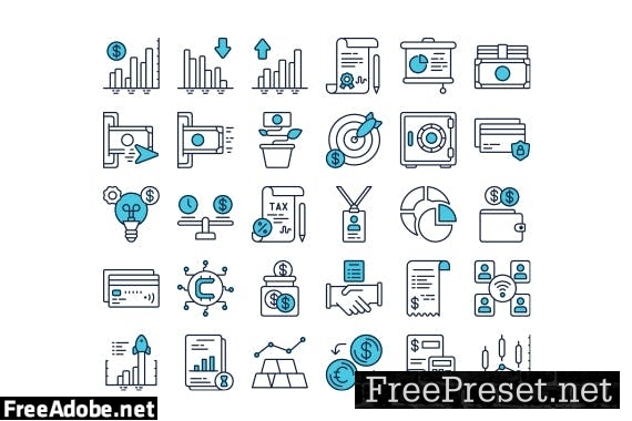 30 Iconset for Business with 5 styles DEQWKJC