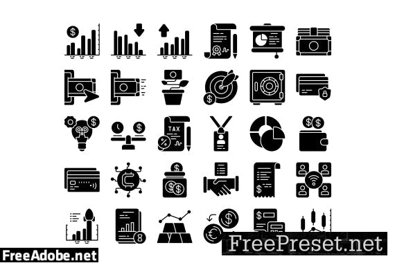 30 Iconset for Business with 5 styles DEQWKJC