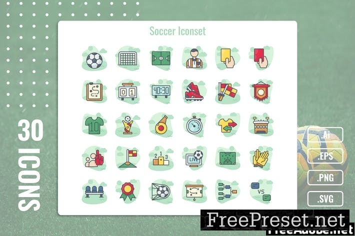 30 Iconset Soccer With Background VZR4XQJ