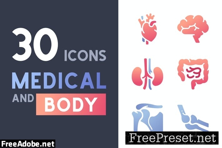 30 Medical and Body icon set GABAPAV