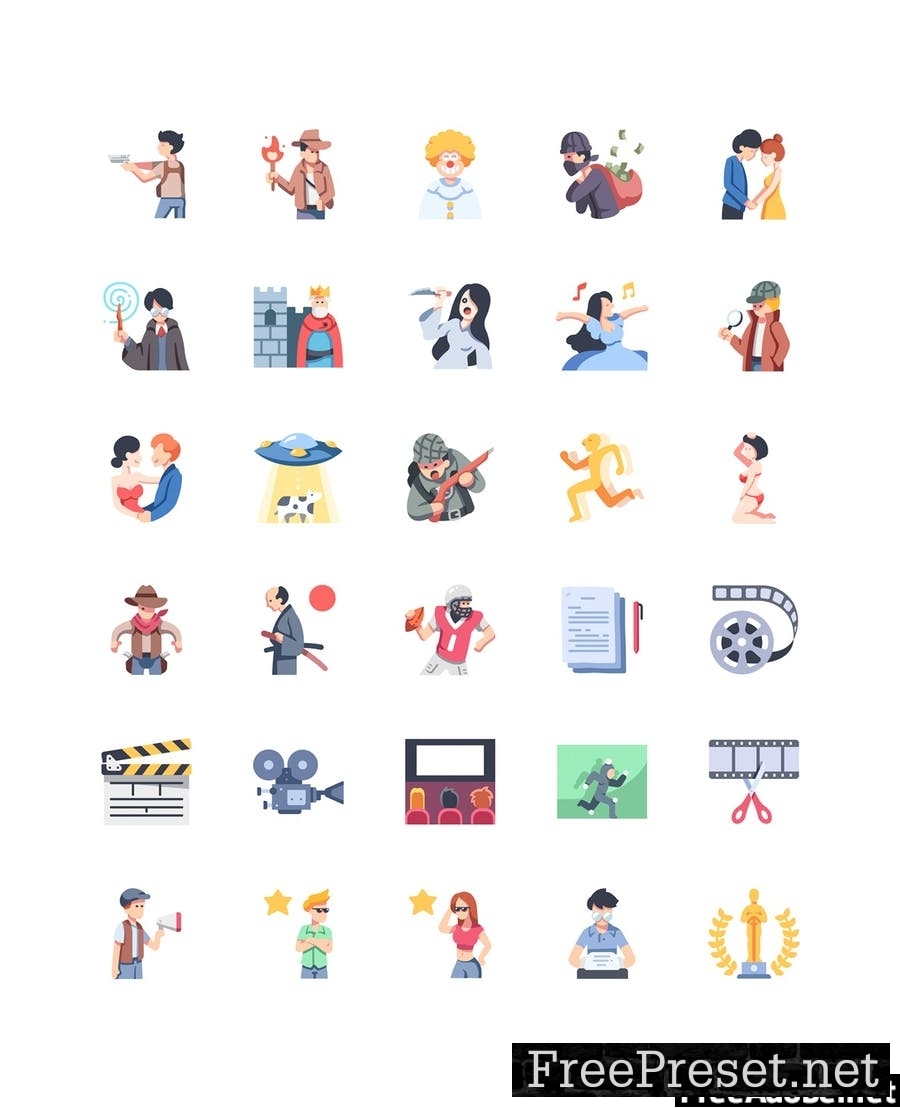 30 Movie icon set