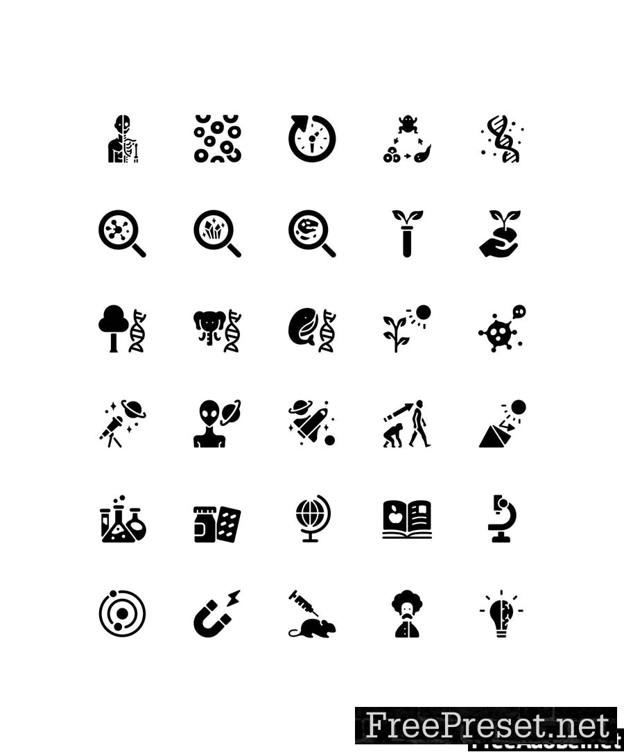 30 Science icon set