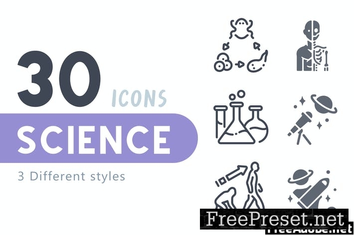 30 Science icon set 23VBJ46