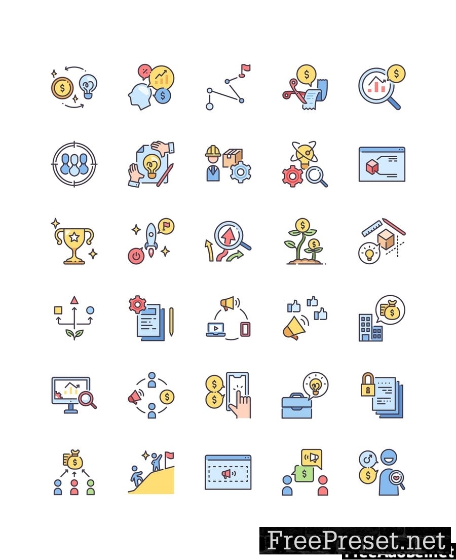 30 Startup Business icon set 7AT22B2