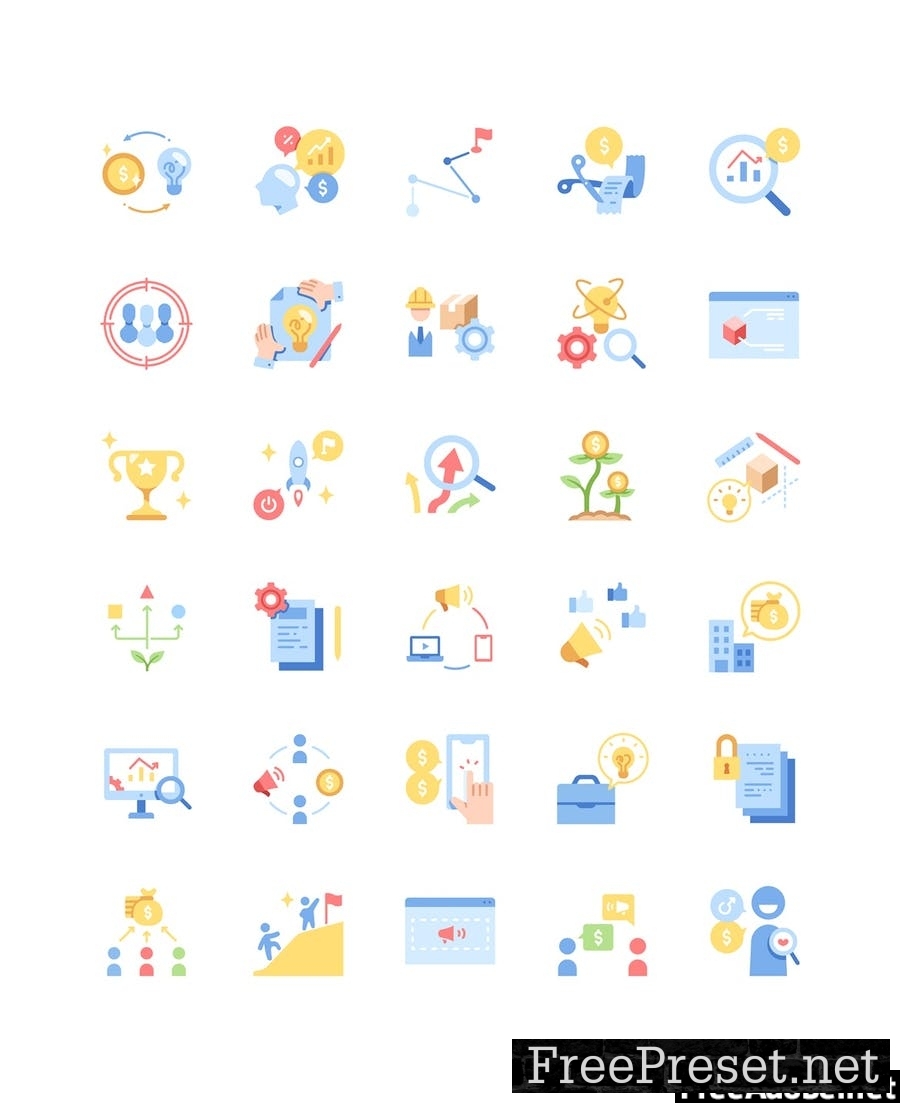 30 Startup Business icon set 7AT22B2