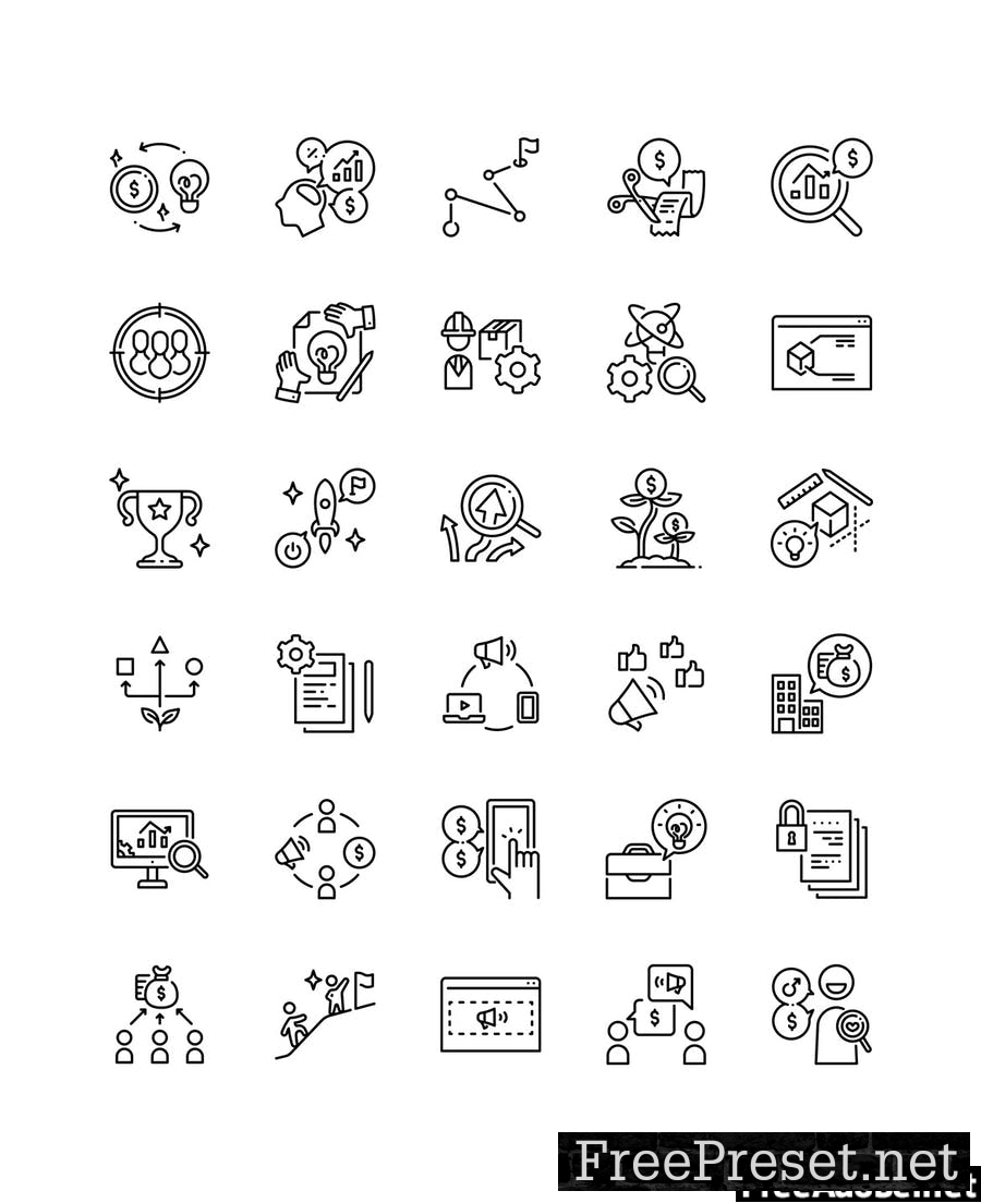 30 Startup Business icon set 7AT22B2