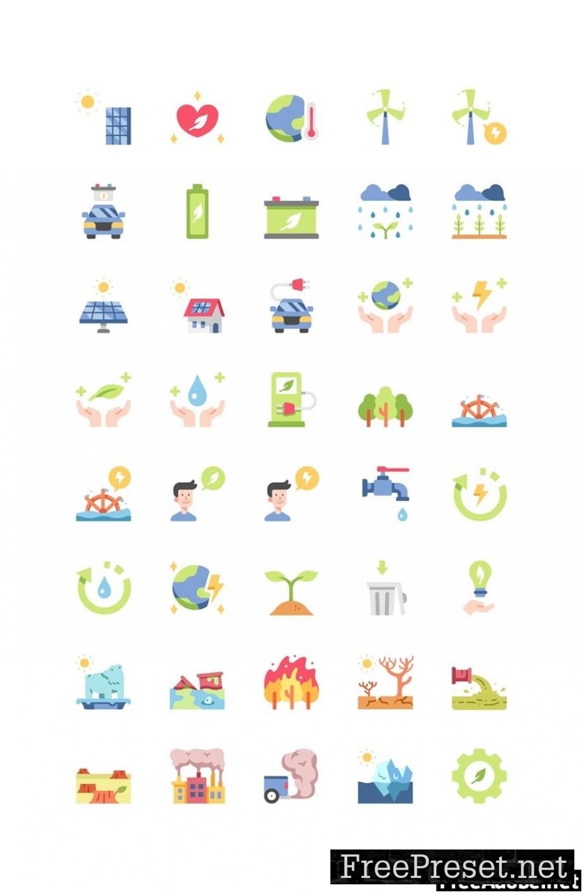 40 Save the world icon set XBHSPFN