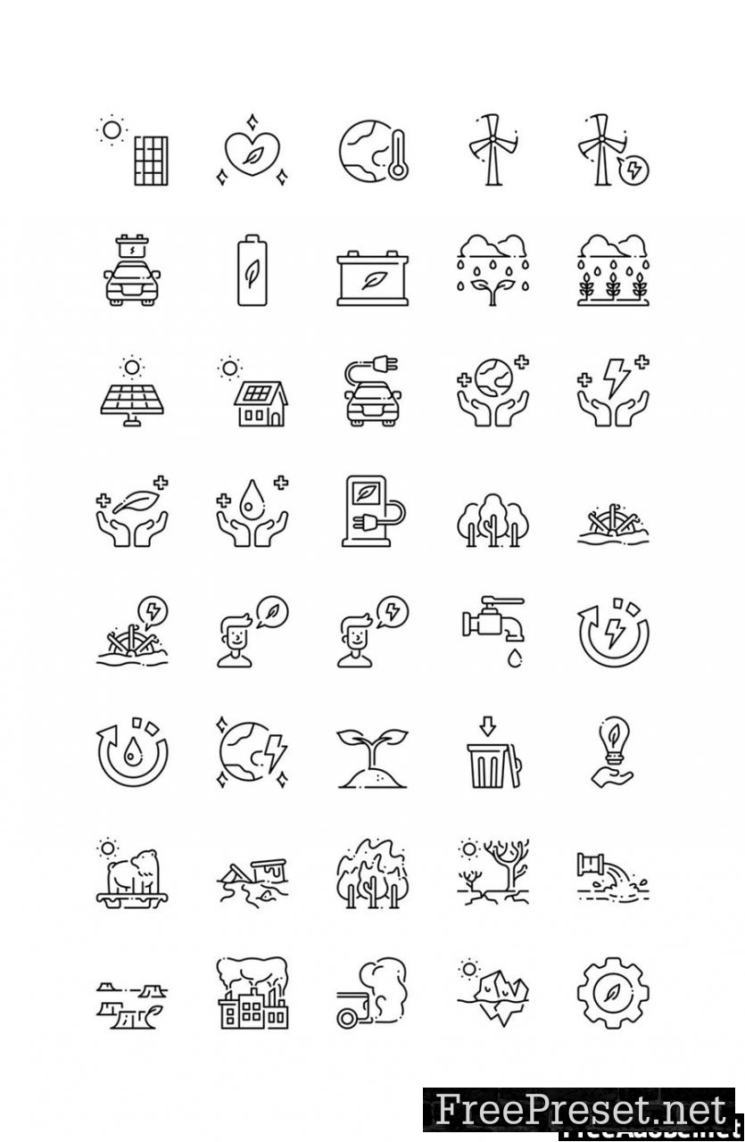 40 Save the world icon set XBHSPFN