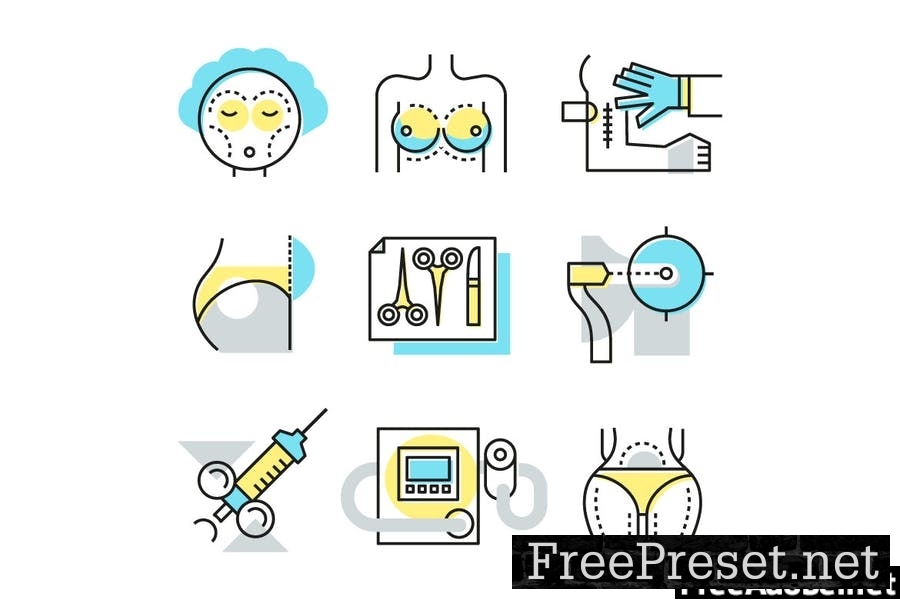 45 Body Care, Fitness & Medicine Icons