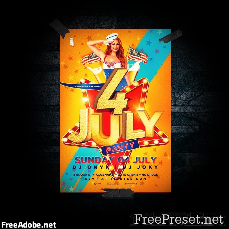 4th July Party Flyer 23SRK29