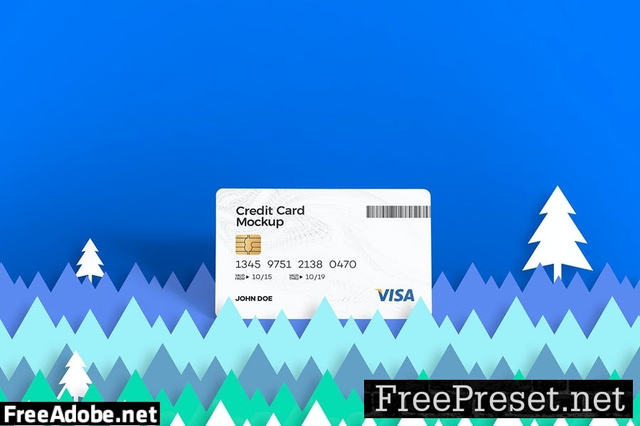 5 Credit Card Mockups YUVTXR