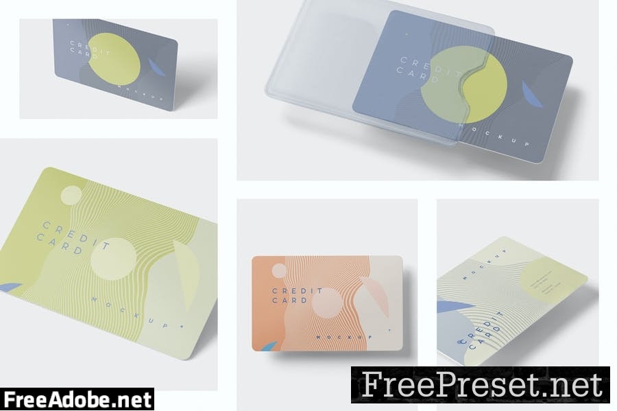 5 Credit Card Mockups LYSHMBW