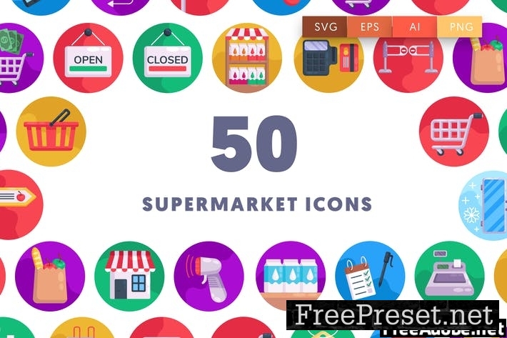 50 Supermarket Icons SHXXHLZ