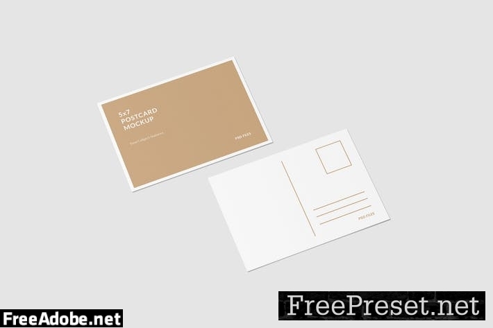 5x7 Inches Postcard Mockup RN2FBHR