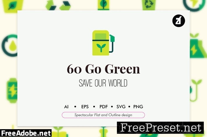 60 Go green elements icon pack HGJ6XWP