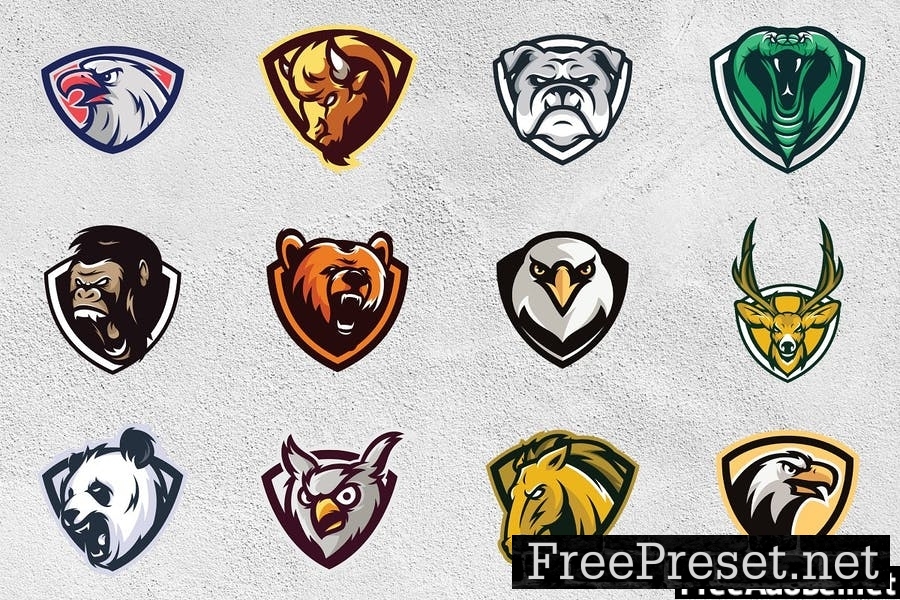 64 ANIMAL HEAD SPORT MASCOT DESIGNS