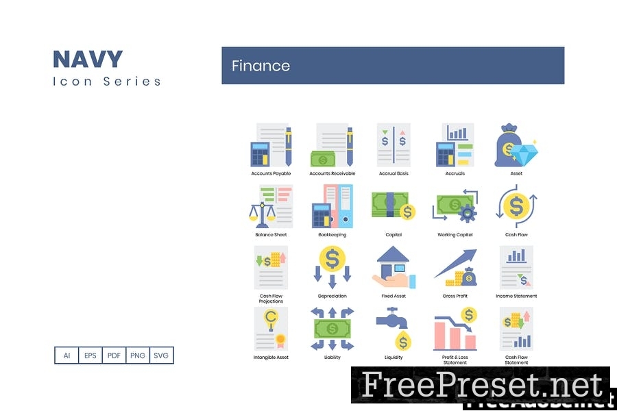 65 Finance Flat Icons