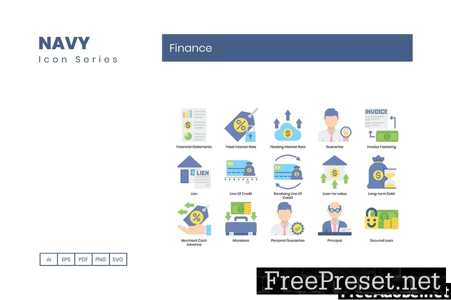 65 Finance Flat Icons