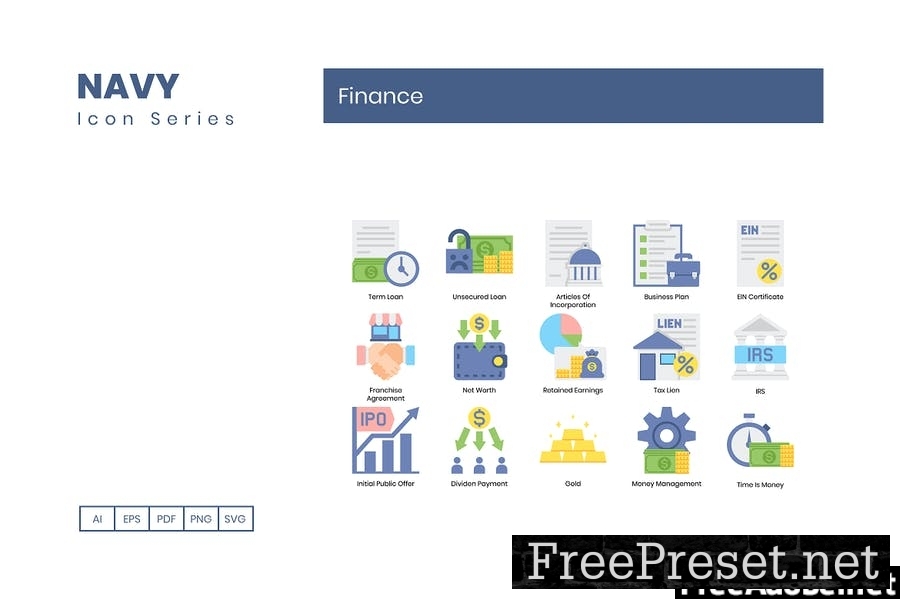 65 Finance Flat Icons