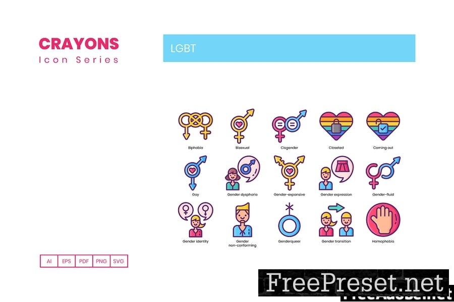 65 LGBT Line Icons