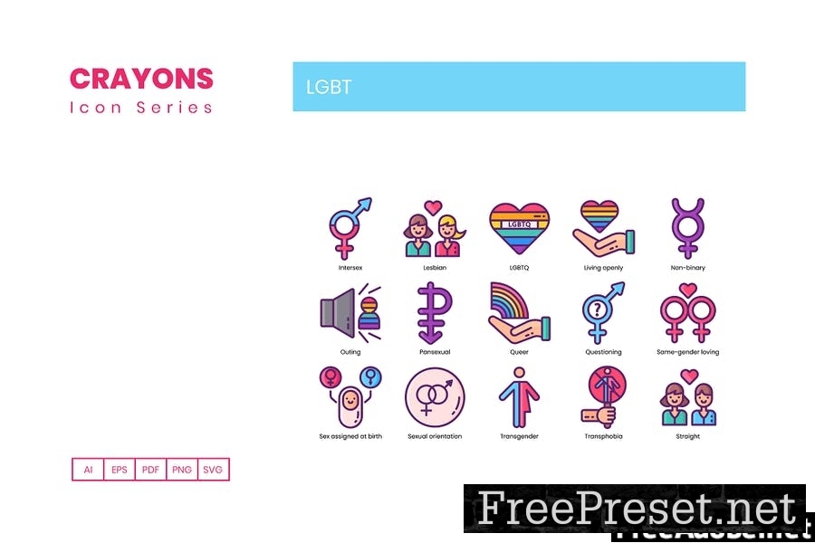 65 LGBT Line Icons