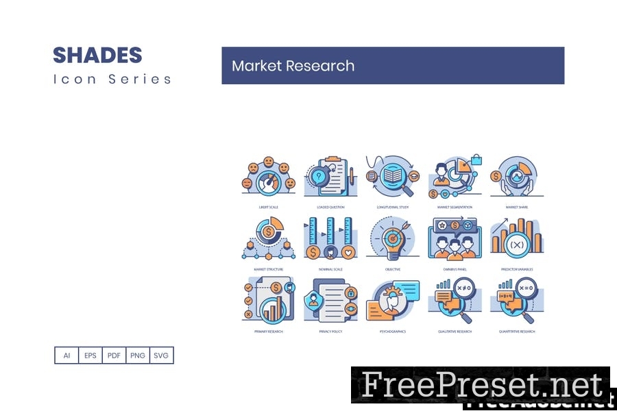 67 Market Research Line Icons FBP54GF