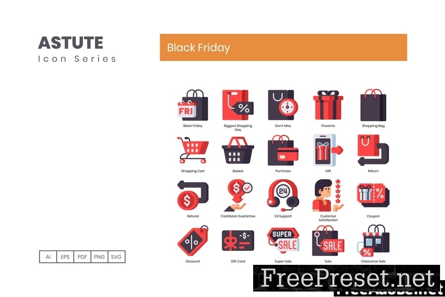 70 Black Friday Flat Icons