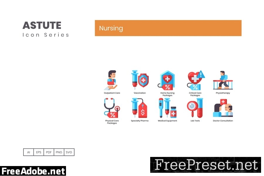 70 Nursing Flat Icons