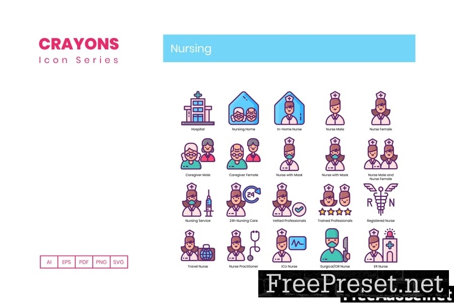 70 Nursing Line Icons