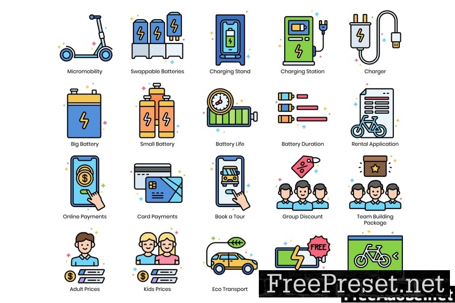 70 Personal Transportation Icons