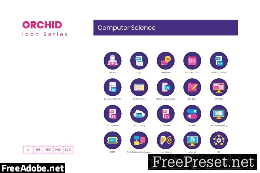 74 Computer Science Flat Icons 9CF4Z5L