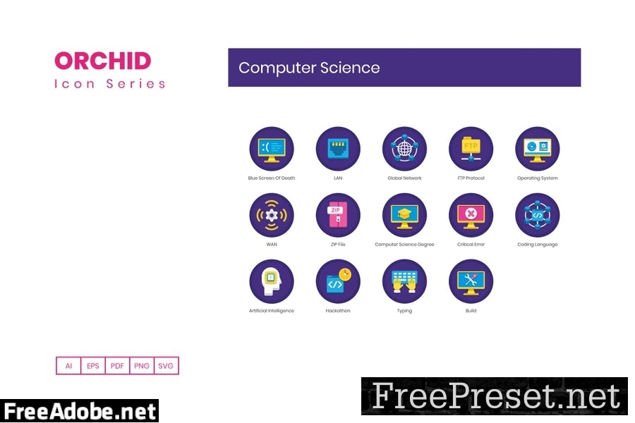 74 Computer Science Flat Icons 9CF4Z5L