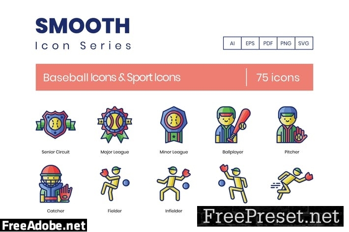 75 Baseball Icons & Sport Icons 7YFDGA3