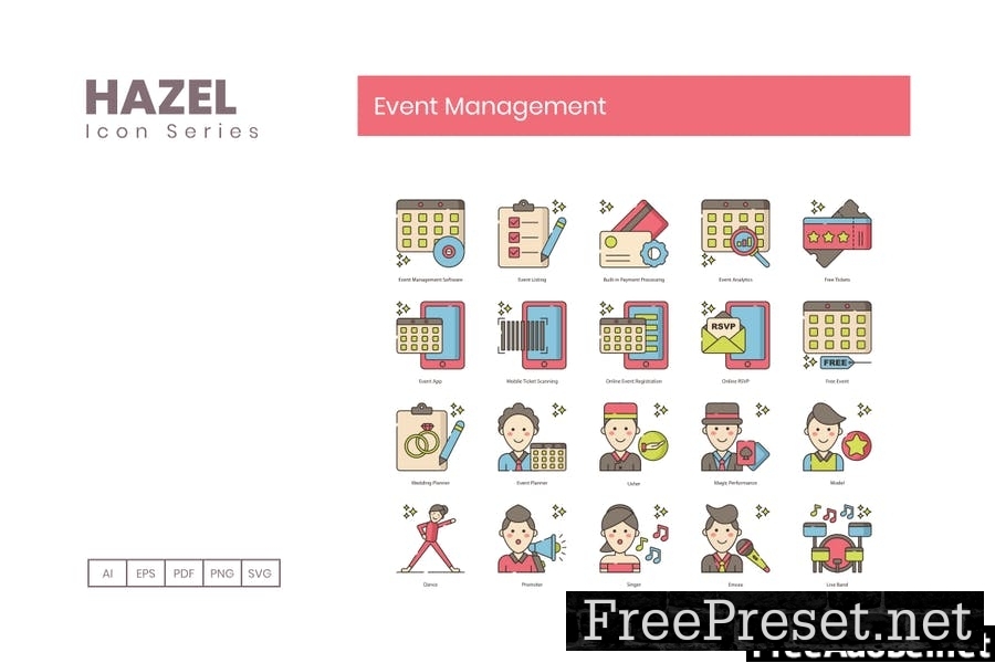 75 Event Management Line Icons