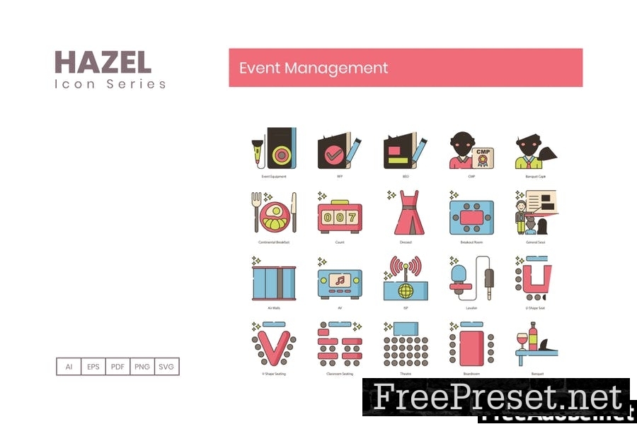 75 Event Management Line Icons