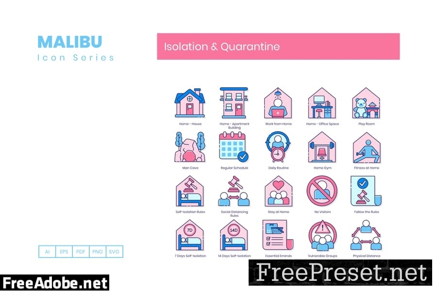 75 Isolation & Quarantine Line Icons HPQNW6T