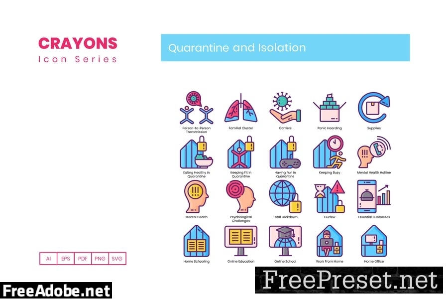 75 Quarantine and Isolation Line Icons NF2MGJS